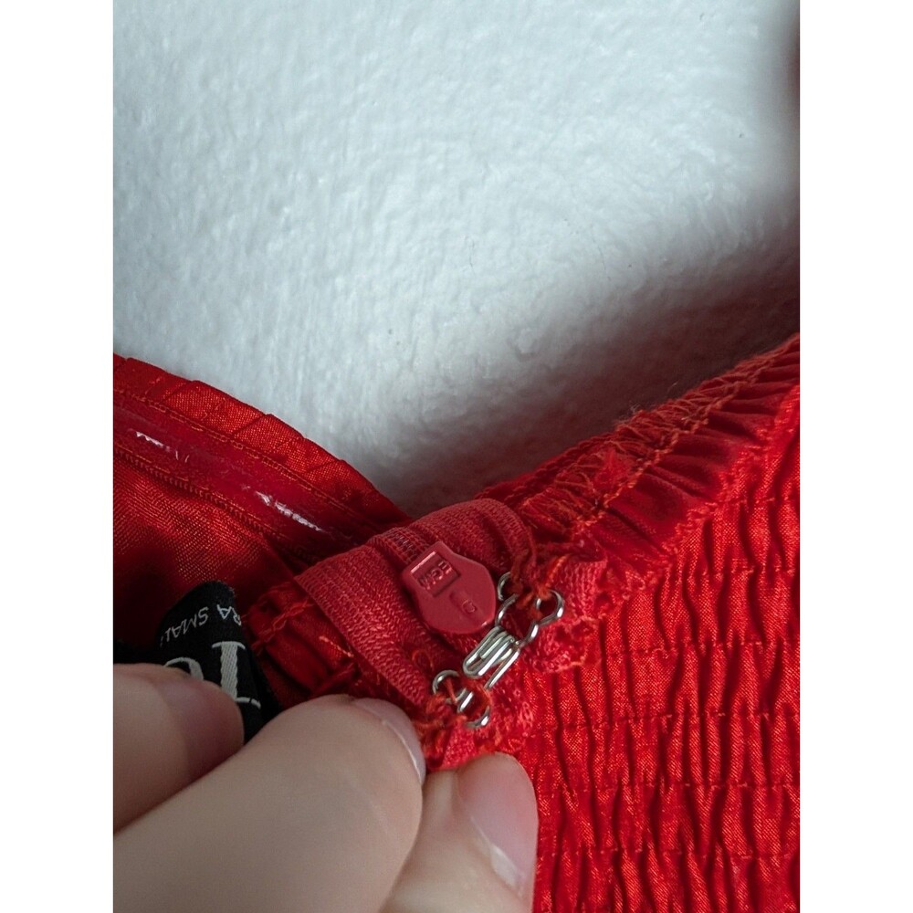 VICI Red Puff Sleeve Babydoll Dress‎ XS - Picture 4 of 7